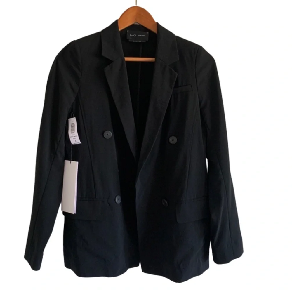 NWT Aritzia Babaton Black Wool Blend 1-01 Shao Jacket Blazer Size 2 - Picture 6 of 16